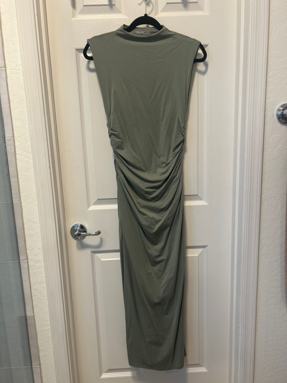 Abercrombie & Fitch Sleeveless Olive Green Maxi Dress
